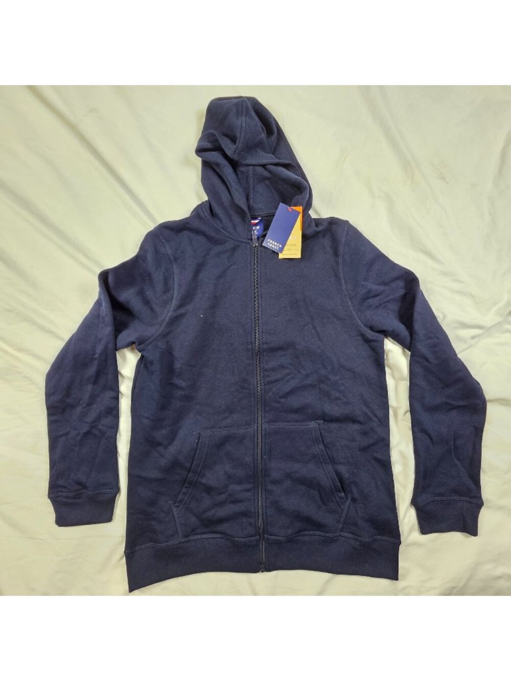 French Toast Boys Size XXL Blue Full Zip Hoodie Jacket Cotton Schoolwear Casual